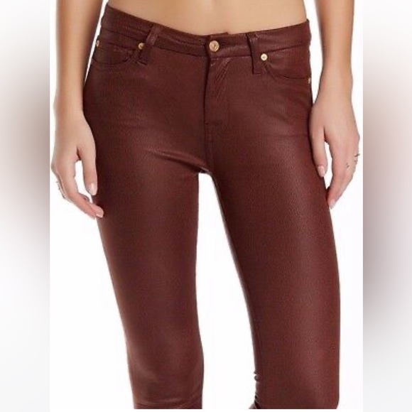 7 For All Mankind crackled faux leather pants - Picture 4 of 14